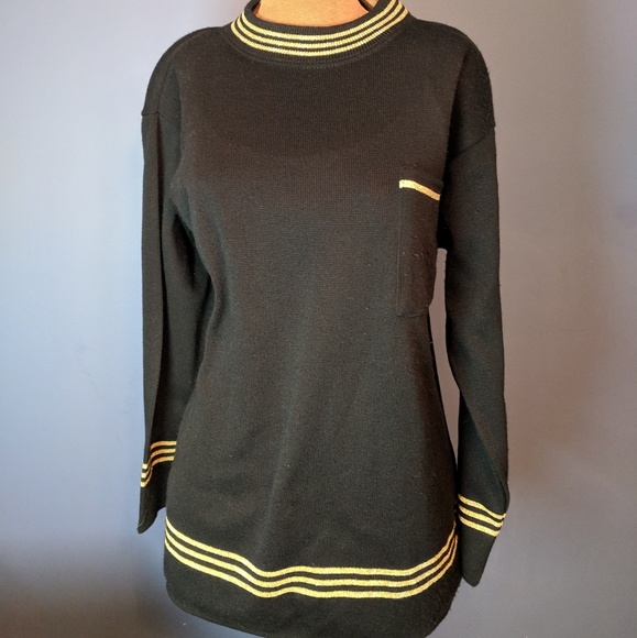 Joyce Sweaters - Joyce 90's vintage style long black sweater